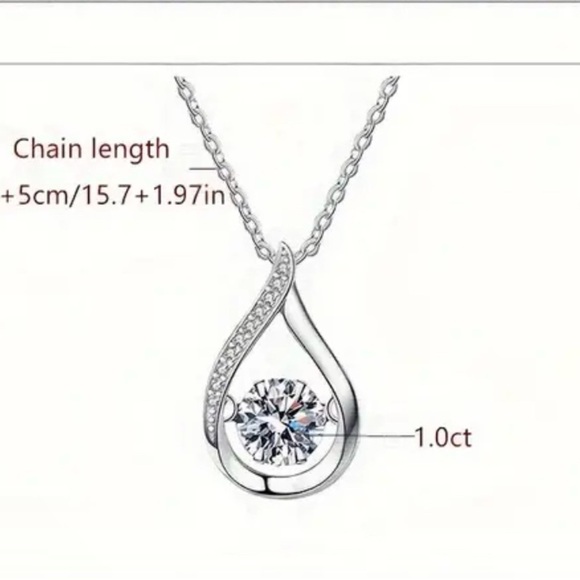 Water Drop Pendant Necklace - Picture 2 of 2